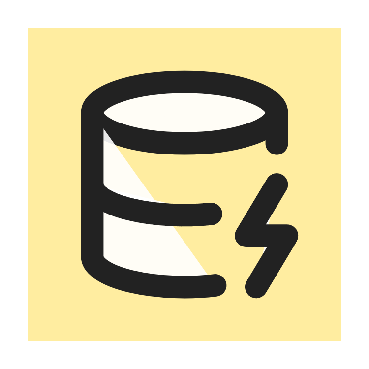 Database Zap icon for Social Media logo
