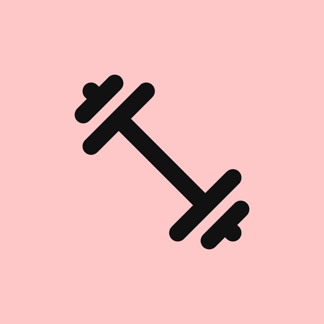 Dumbbell icon for Mobile App logo