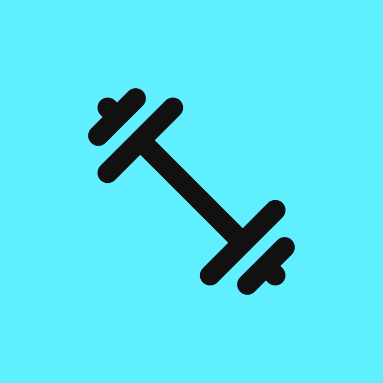 Dumbbell icon for Mobile App logo
