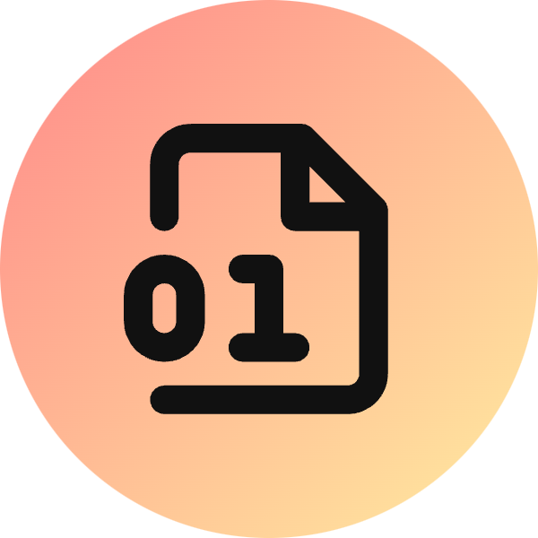 File Digit icon for Mobile App logo