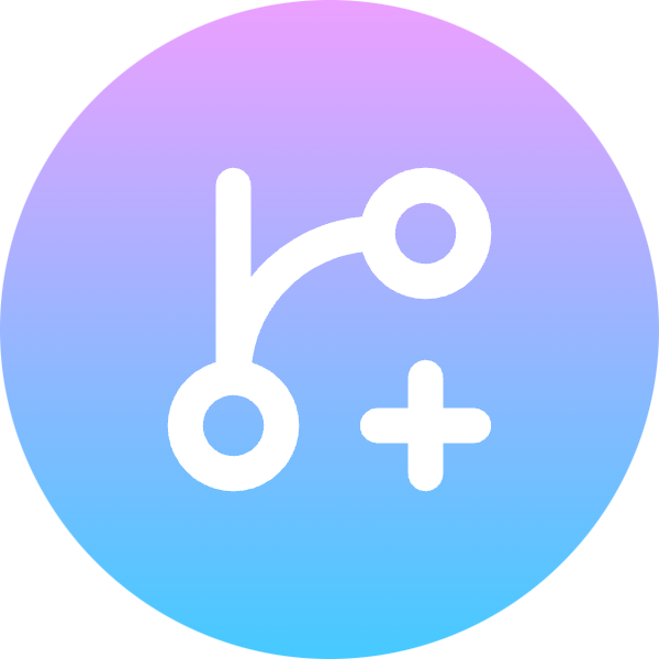Git Branch Plus icon for SaaS logo
