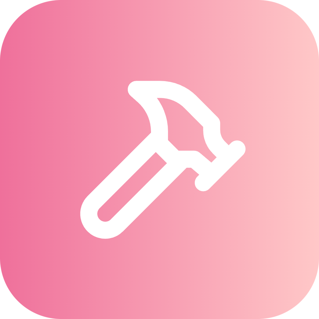 Hammer icon for SaaS logo