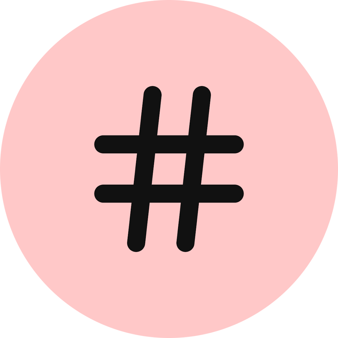 Hash icon for Social Media logo