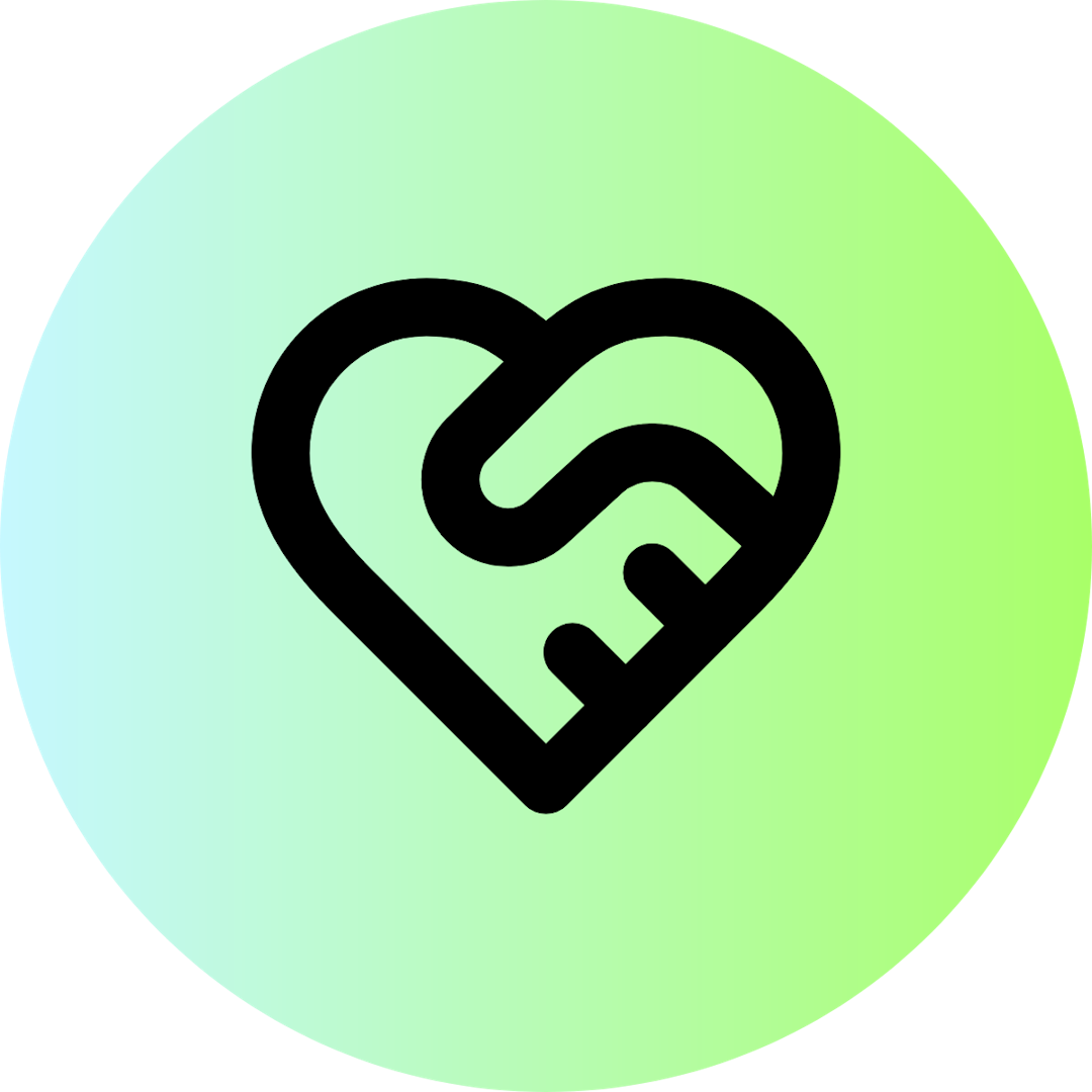 Heart Handshake icon for Website logo