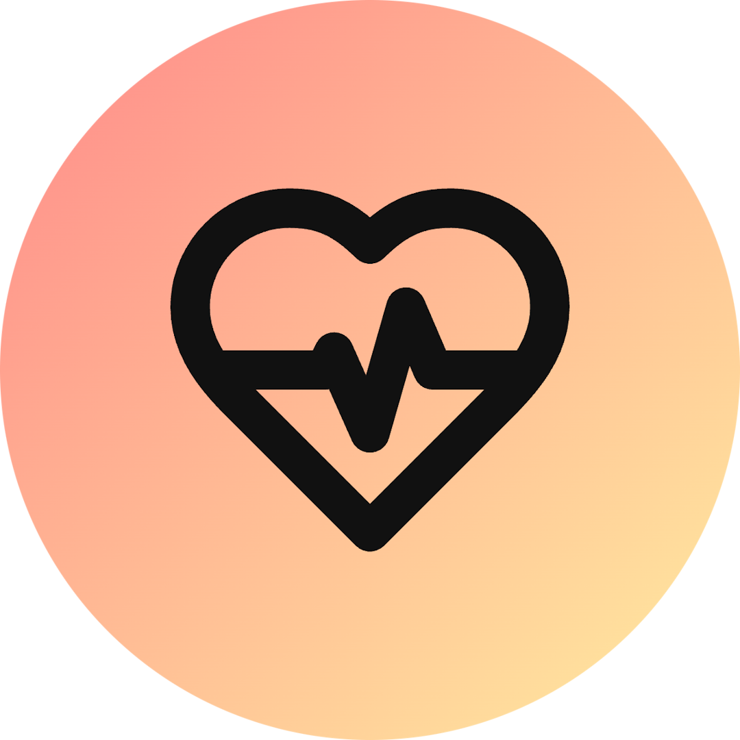Heart Pulse icon for Mobile App logo