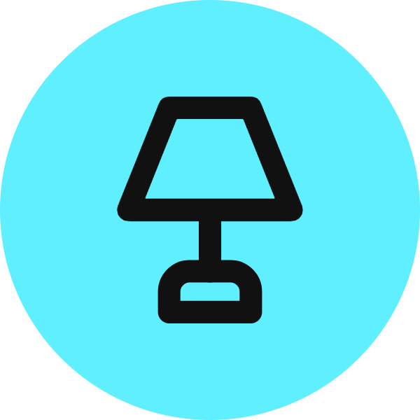 Lamp icon for Mobile App logo
