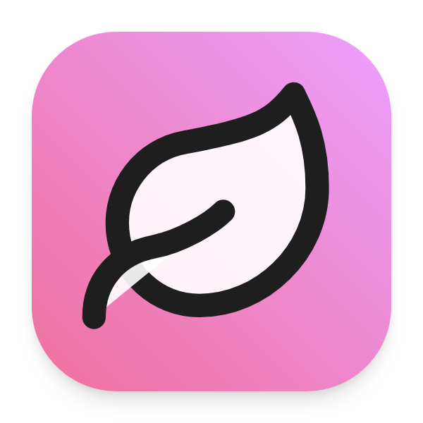 Leaf icon for Mobile App logo