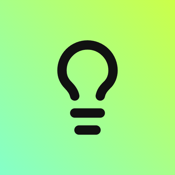 Lightbulb icon for Photography logo
