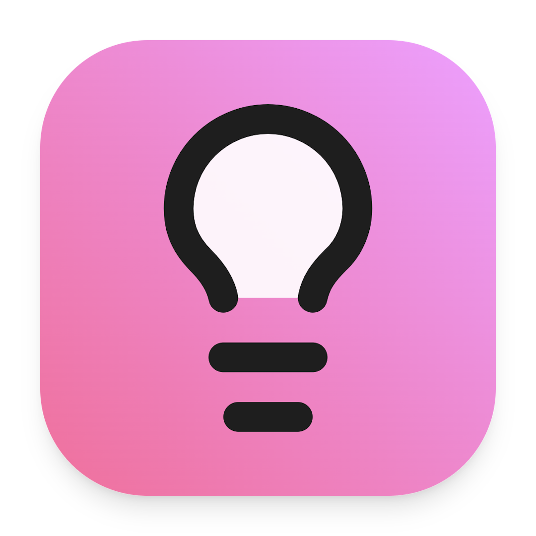 Lightbulb icon for Mobile App logo