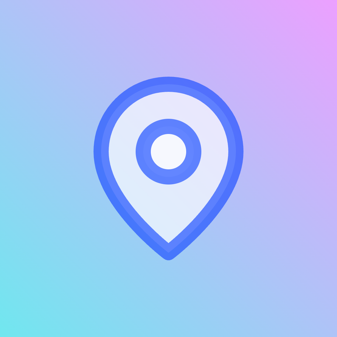 Map Pin icon for Mobile App logo