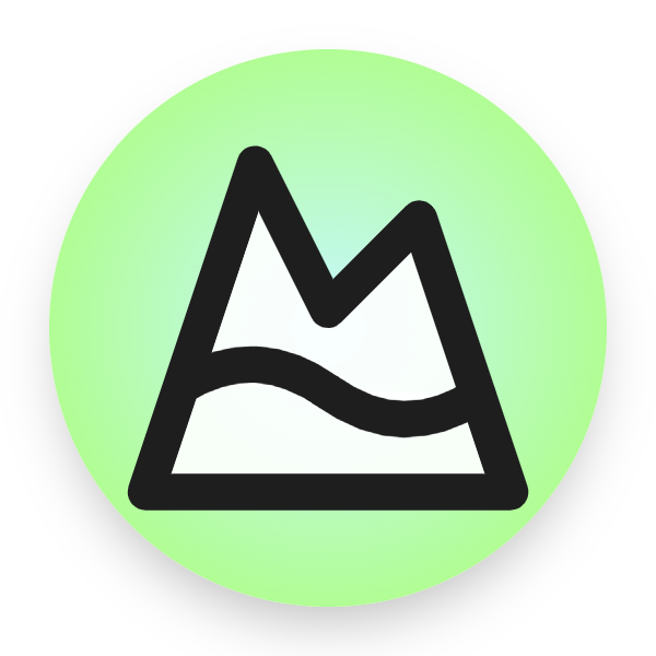 Mountain Snow icon for Social Media logo
