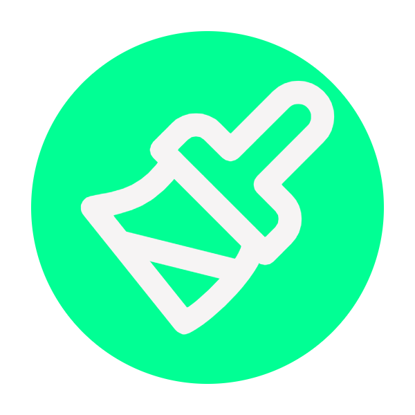 Paintbrush icon for Mobile App logo