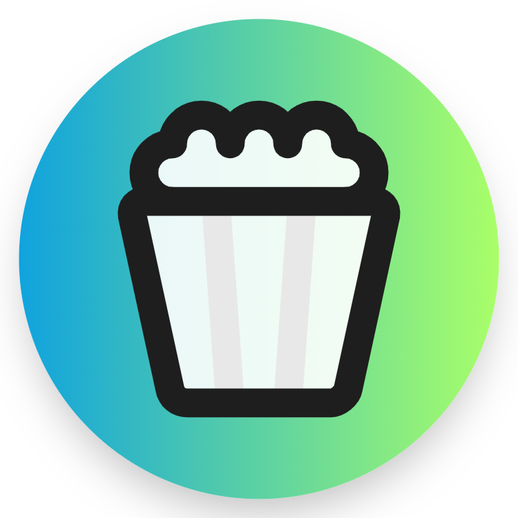 Popcorn icon for Social Media logo