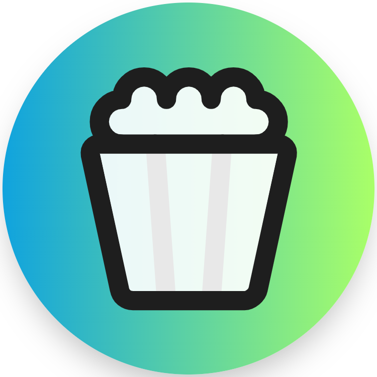 Popcorn icon for Social Media logo