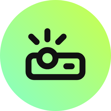 Projector icon for Photography logo