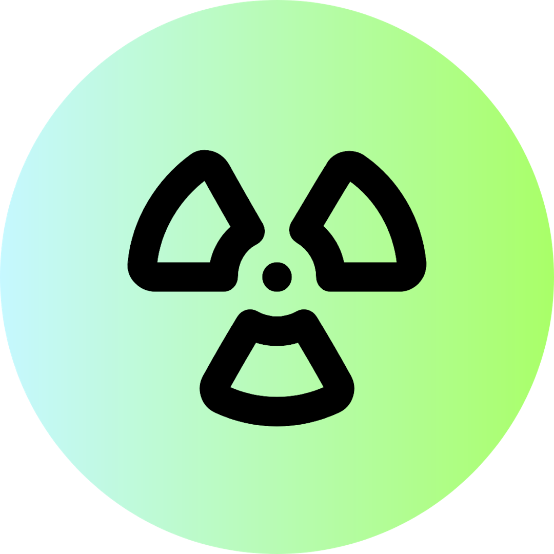 Radiation icon for Social Media logo