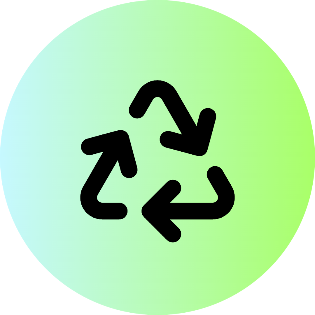 Recycle icon for Mobile App logo