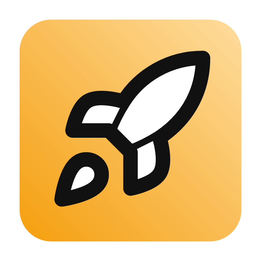 Rocket icon for SaaS logo