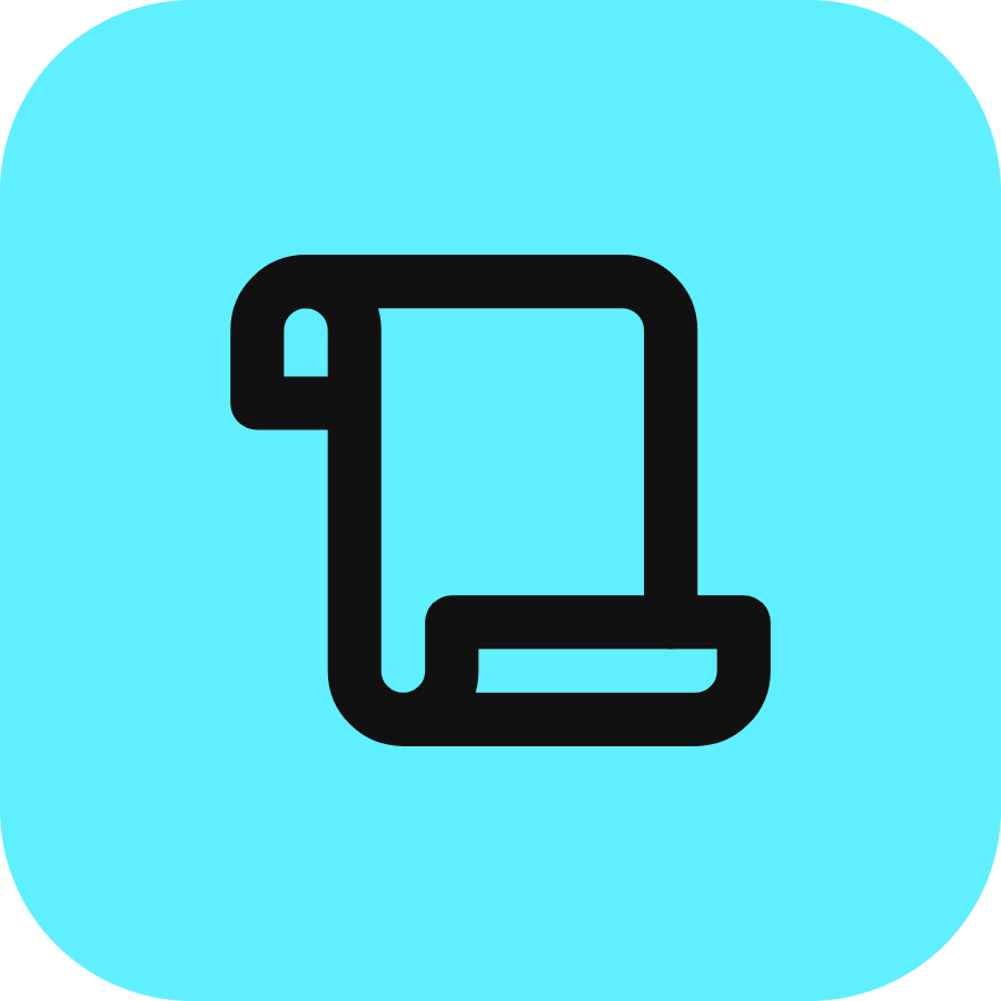 Scroll icon for Newsletter logo