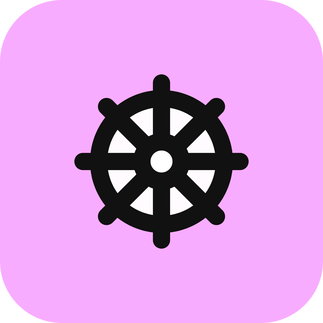 Ship Wheel icon for Tattoo Parlor logo