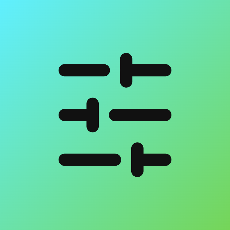 Sliders Horizontal icon for Bank logo