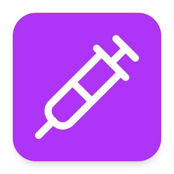 Syringe icon for Mobile App logo
