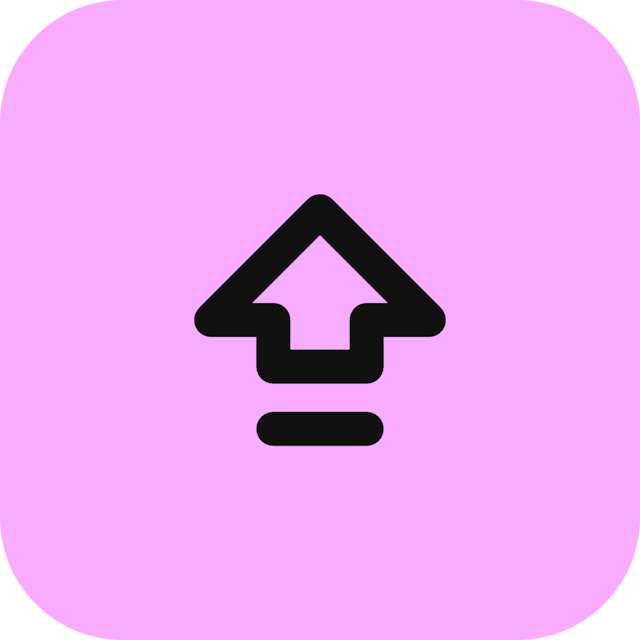 Arrow Big Up Dash icon for Clothing logo