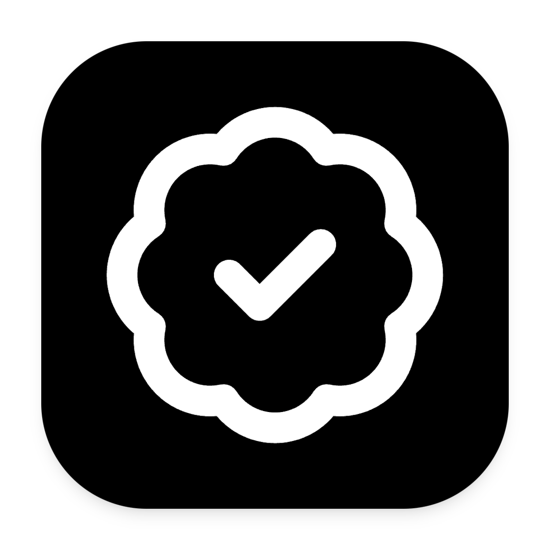 Badge Check icon for Website logo