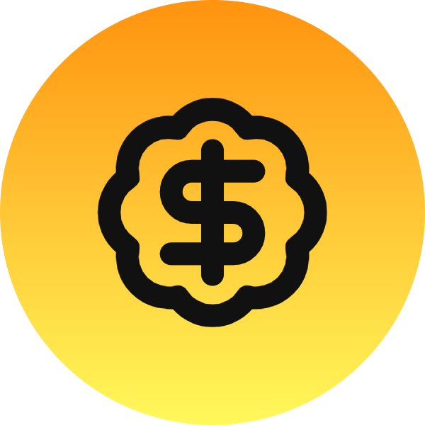 Badge Dollar Sign icon for Blog logo