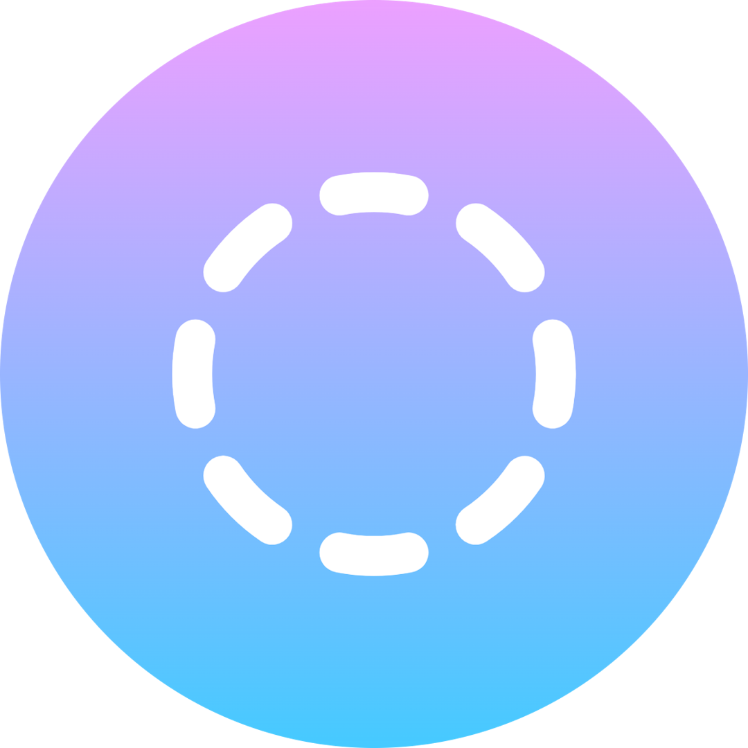 Circle Dashed icon for Online Course logo