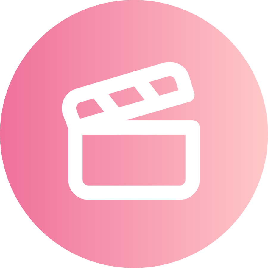 Clapperboard icon for Game logo