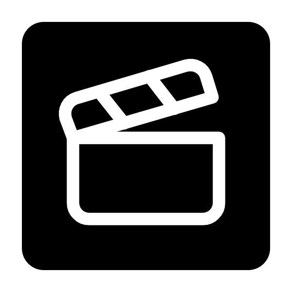 Clapperboard icon for Website logo