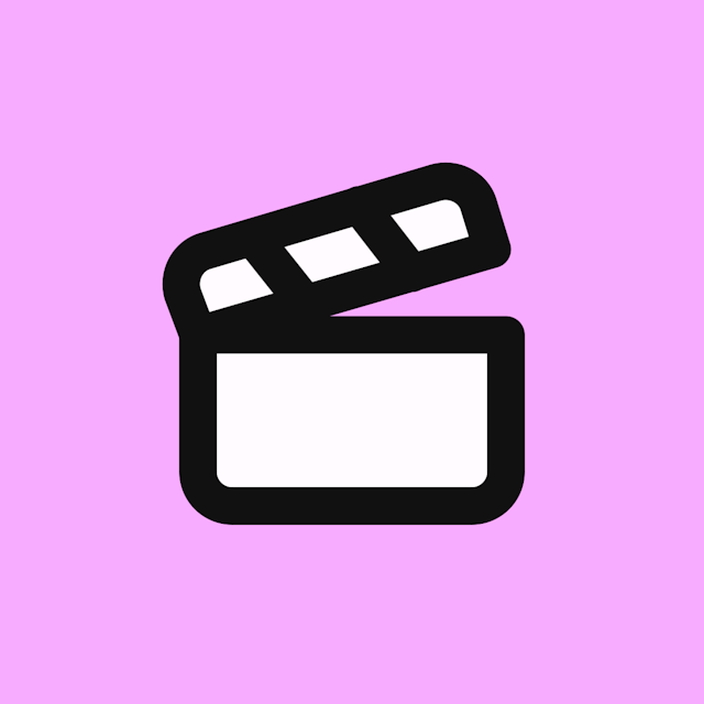 Clapperboard icon for Photography logo