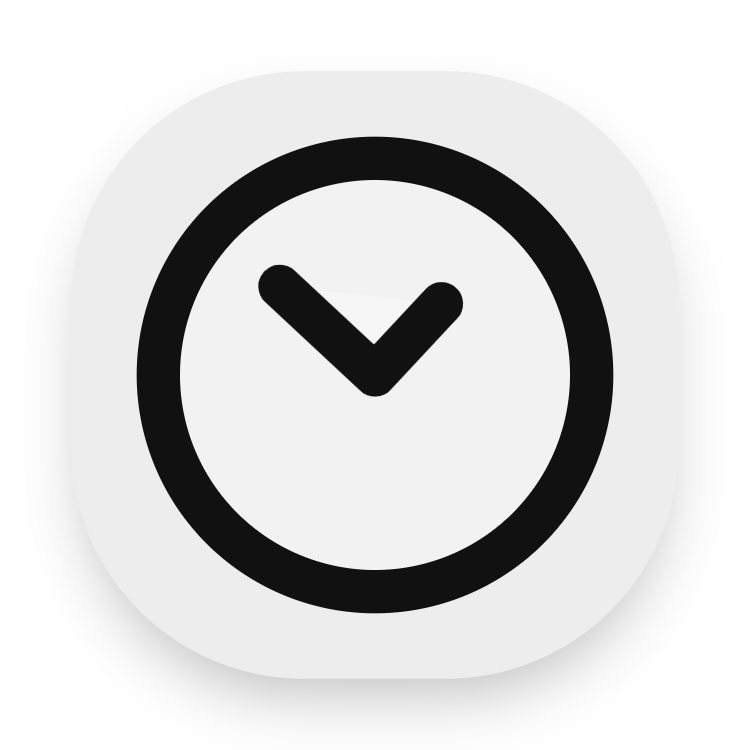 Clock 3 icon for Social Media logo