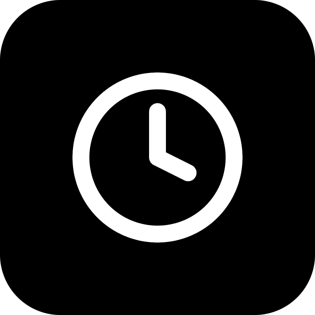 Clock icon for SaaS logo