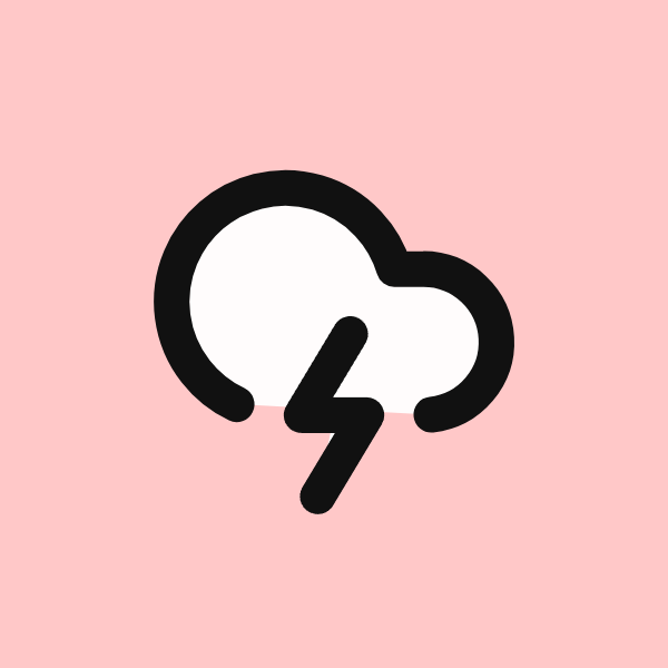Cloud Lightning icon for Blog logo