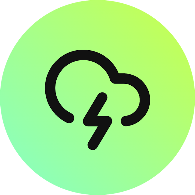 Cloud Lightning icon for Bank logo