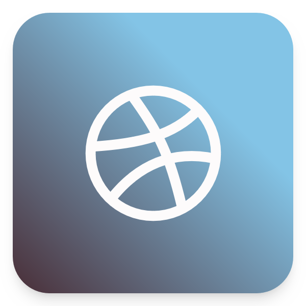 Dribbble icon for Blog logo