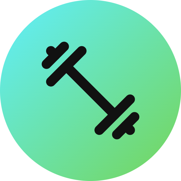 Dumbbell icon for Gym logo