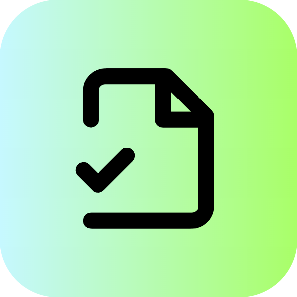 File Check 2 icon for Website logo