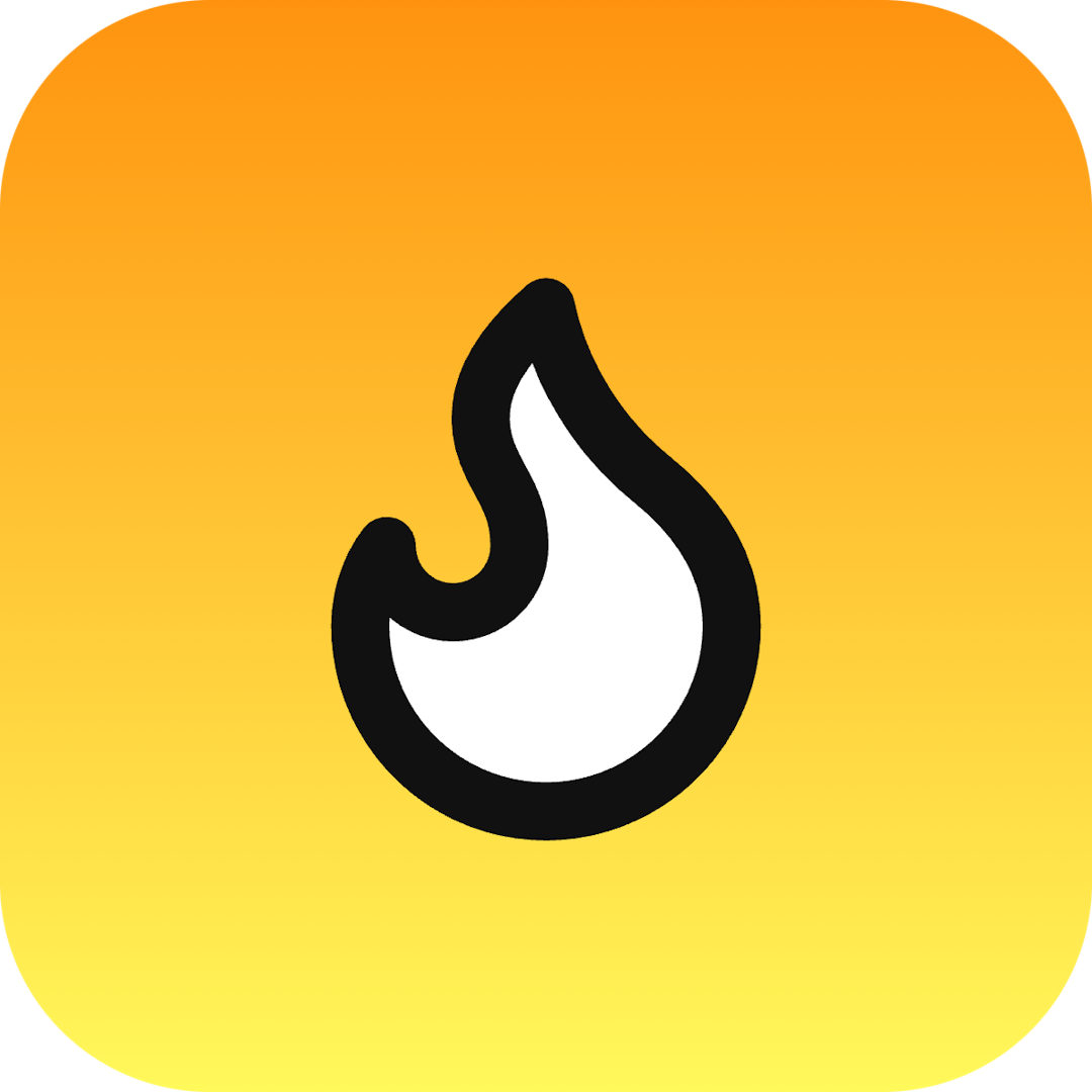 Flame icon for Dating Site logo