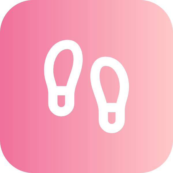 Footprints icon for Gym logo