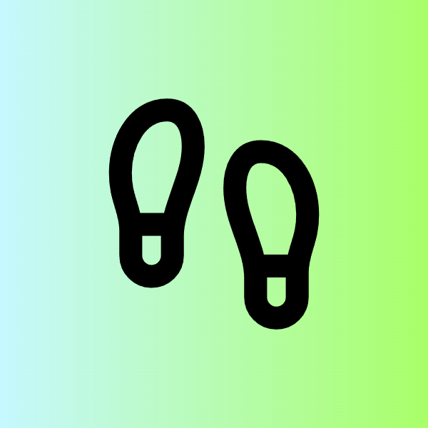 Footprints icon for Social Media logo