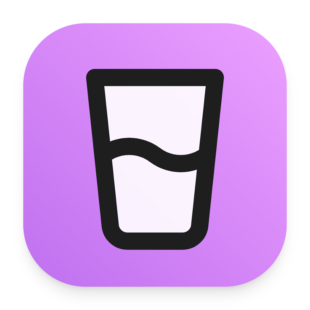 Glass Water icon for Mobile App logo