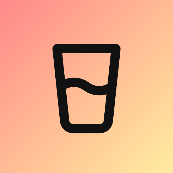 Glass Water icon for Bar logo