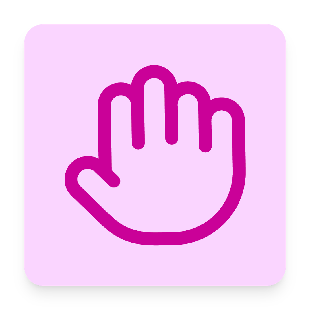Hand icon for SaaS logo