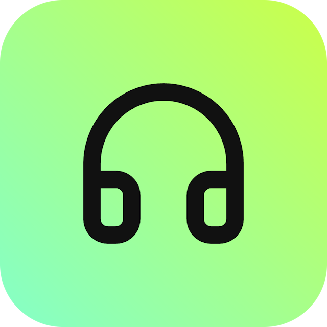 Headphones icon for SaaS logo