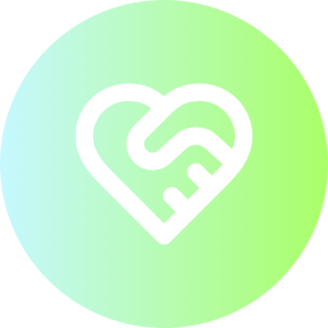 Heart Handshake icon for Restaurant logo