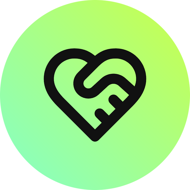 Heart Handshake icon for Online Course logo