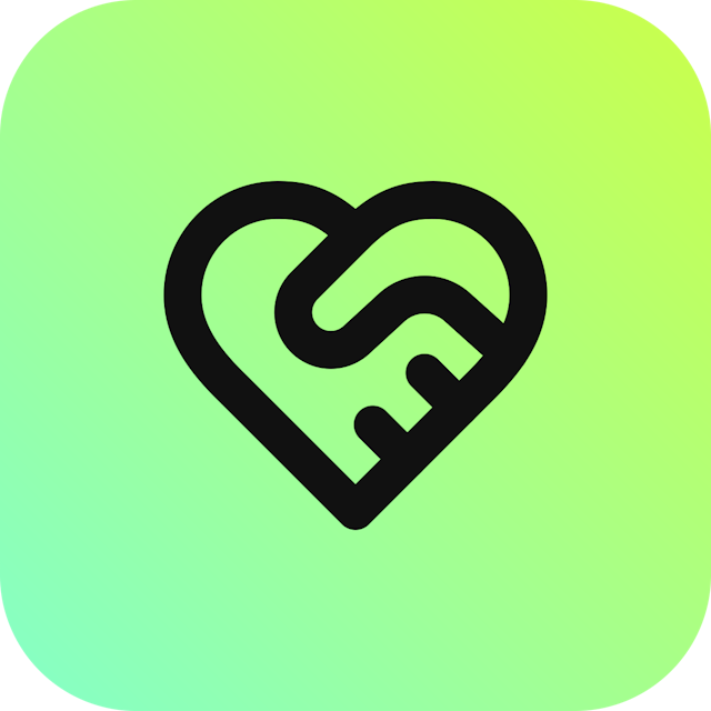 Heart Handshake icon for Blog logo